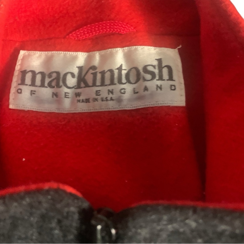 MACKINTOSH Wool Blend Collarless Double-Breasted Coat - Size 12 - Picture 4 of 5